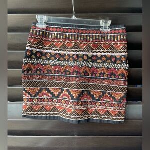💥SALE💥 H&M Beaded Mini Skirt Black brown tan Size 6